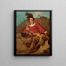Jean-Claude Richard Abbé de Saint-Non iført spansk - Jean-Honoré Fragonard — indrammet kunstværk på væggen