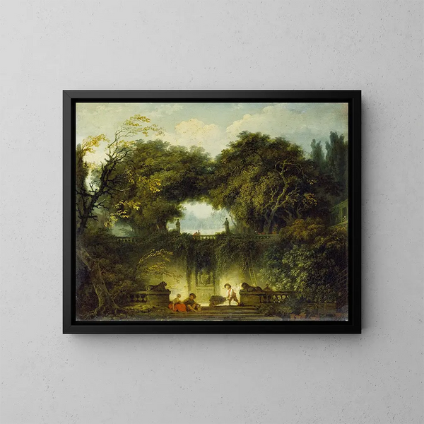 Le petit parc - Jean-Honoré Fragonard — indrammet kunstværk på væggen