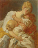 Les Baisers maternels - Jean-Honoré Fragonard — visning af kunstværket