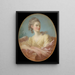 Portræt af en ung kvinde - Jean-Honoré Fragonard — indrammet kunstværk på væggen