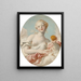Portrait kaldet Mademoiselle Marie-Catherine Colombe som Venus - Jean-Honoré Fragonard — indrammet kunstværk på væggen