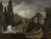 Lyst til et kunsttryk af det monumentale trappebillede fra Villa d'Este i Tivoli - Jean-Honoré Fragonard — visning af kunstværket