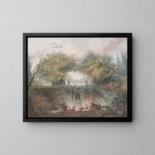 Le Petit Parc - Jean-Honoré Fragonard — indrammet kunstværk på væggen