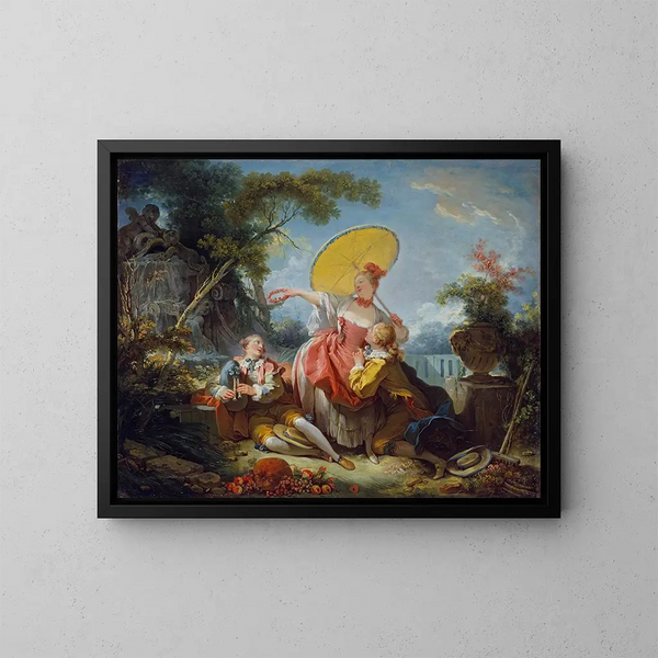 Le Concours musical - Jean-Honoré Fragonard — indrammet kunstværk på væggen
