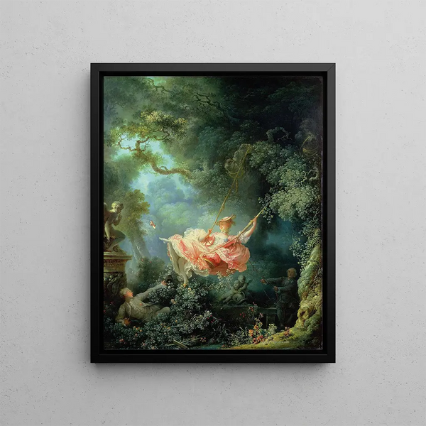 La Balançoire - Jean-Honoré Fragonard — indrammet kunstværk på væggen