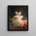 De To Søstre - Jean-Honoré Fragonard — indrammet kunstværk på væggen