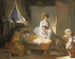La Visite à la Crèche - Jean-Honoré Fragonard — visning af kunstværket