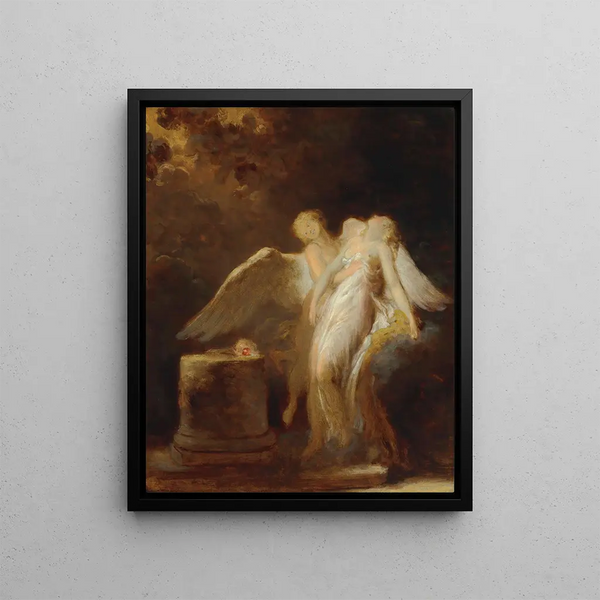 Le Sacrifice de la Rose - Jean-Honoré Fragonard — indrammet kunstværk på væggen