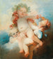 Trois putti couronnés de fleurs - Jean-Honoré Fragonard — visning af kunstværket
