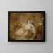 ung kvinde i natkjole i et interiør - Jean-Honoré Fragonard — indrammet kunstværk på væggen