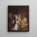 Louis XVI's afsked med sin familie den 20. januar 1793 - Jean - Jacques Hauer — indrammet kunstværk på væggen