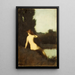 En badende Echo - Jean-Jacques Henner — indrammet kunstværk på væggen