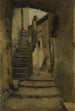 Trappe i en gade i Rom - Jean-Jacques Henner — visning af kunstværket