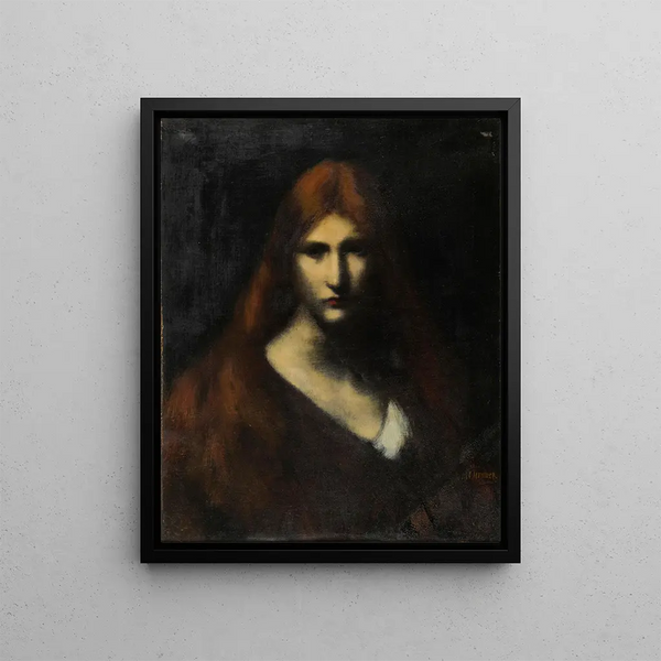 Fabiola - Jean-Jacques Henner — indrammet kunstværk på væggen