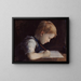 Le petit écrivain - Jean-Jacques Henner — indrammet kunstværk på væggen