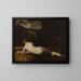 Nymfe liggende - Jean-Jacques Henner — indrammet kunstværk på væggen