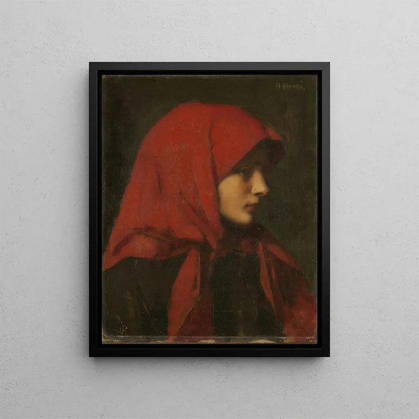 Landmandsmaleri - Jean-Jacques Henner — indrammet kunstværk på væggen