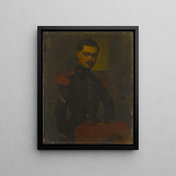 Portrait af Sergent Fourrier - Jean-Jacques Henner — indrammet kunstværk på væggen