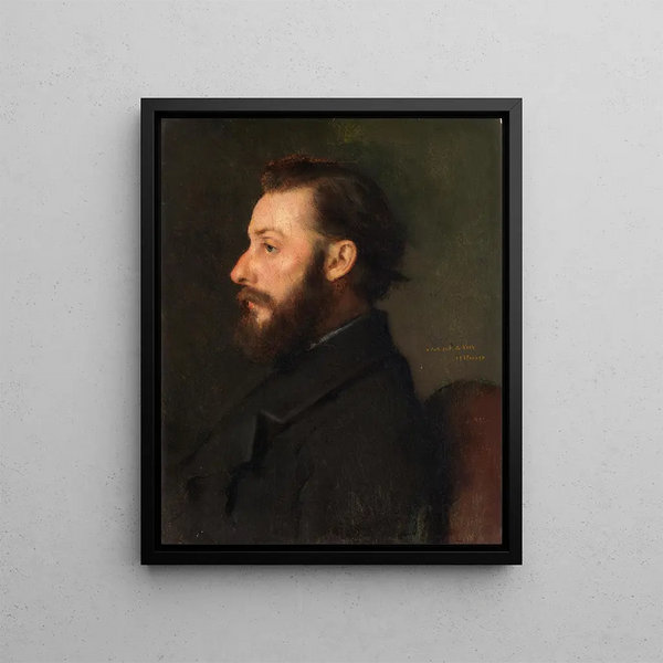 Portrait af Monsieur A. Koch - Jean-Jacques Henner — indrammet kunstværk på væggen