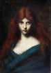Portræt af en ung pige med rødt hår - Jean-Jacques Henner — visning af kunstværket