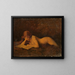 Kvinde læsende - Jean-Jacques Henner — indrammet kunstværk på væggen