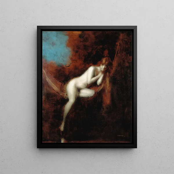 Sara la baigneuse - Jean-Jacques Henner — indrammet kunstværk på væggen
