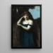 Kvinde stående - Jean-Jacques Henner — indrammet kunstværk på væggen
