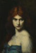 Studie af kvindehoved - Jean-Jacques Henner — visning af kunstværket