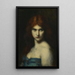 Studie af kvindehoved - Jean-Jacques Henner — indrammet kunstværk på væggen
