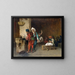 Café House i Kairo, kugleskud - Jean-Léon Gérôme — indrammet kunstværk på væggen