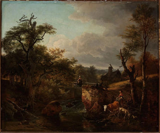 JeanLouis Demarne - Landscape with a waterfall.webp