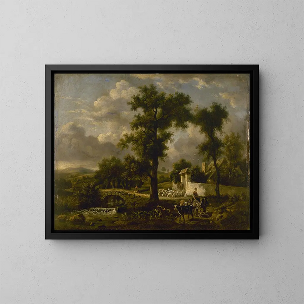 Scène champêtre - Jean-Louis Demarne — indrammet kunstværk på væggen