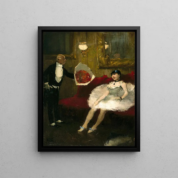 L'Admirer - Jean-Louis Forain — indrammet kunstværk på væggen