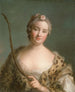Charlotta Fredrika Sparre 1719-1795 plus tard greveinde Fersen - Jean-Marc Nattier — visning af kunstværket