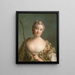 Charlotta Fredrika Sparre 1719-1795 plus tard greveinde Fersen - Jean-Marc Nattier — indrammet kunstværk på væggen