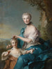 Portrait af Madame Crozat de Thiers og hendes datter - Jean-Marc Nattier — visning af kunstværket