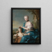 Portrait af Madame Crozat de Thiers og hendes datter - Jean-Marc Nattier — indrammet kunstværk på væggen