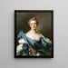 Portrait af Marie Henriette de Polastron, grevinde d'Andlau, ca. 1716-1792 - Jean-Marc Nattier — indrammet kunstværk på væggen