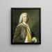 Portrait af bankmanden fra Frankfurt Johann Georg Leerse - Jean-Marc Nattier — indrammet kunstværk på væggen