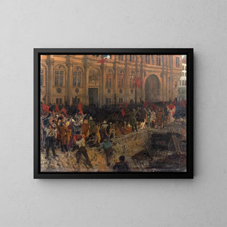 Proklamation af republikken den 24. februar 1848 - Jean-Paul Laurens — indrammet kunstværk på væggen
