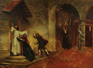 Le Feu - Jean-Paul Laurens — visning af kunstværket
