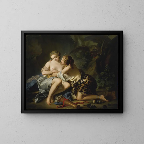 Jupiter-maleri under Diane og Callistos træk - Jean-Simon Berthélemy — indrammet kunstværk på væggen
