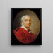 Portrait af Denis Diderot 1713-1784 forfatter og filosof - Jean-Simon Berthélemy — indrammet kunstværk på væggen