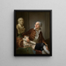 Portrait af en gentleman med Denis Diderots brystbillede - Jean-Simon Berthélemy — indrammet kunstværk på væggen