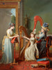 La leçon de harpe - Jean Antoine Théodore Giroust — visning af kunstværket