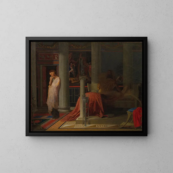 Antiochus og Stratonice - Jean-Auguste-Dominique Ingres — indrammet kunstværk på væggen