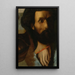 Esquisse af hovedet og hænderne af Sankt Johannes til Jesus, der giver Sankt Peter nøglerne til paradis - Jean-Auguste-Dominique Ingres — indrammet kunstværk på væggen