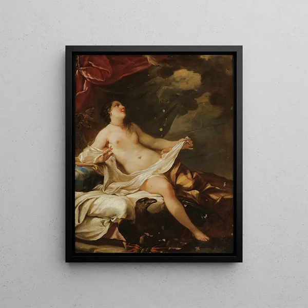 Danaë - Jean Baptiste Marie Pierre — indrammet kunstværk på væggen