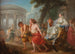 Cléobis og Biton med Cydippe foran Hera-templet - Jean Bardin — visning af kunstværket