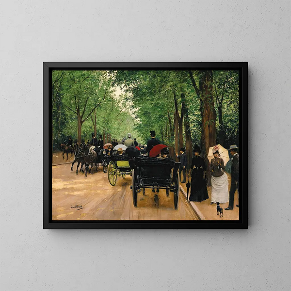 Bois de Boulogne - Jean Béraud — indrammet kunstværk på væggen